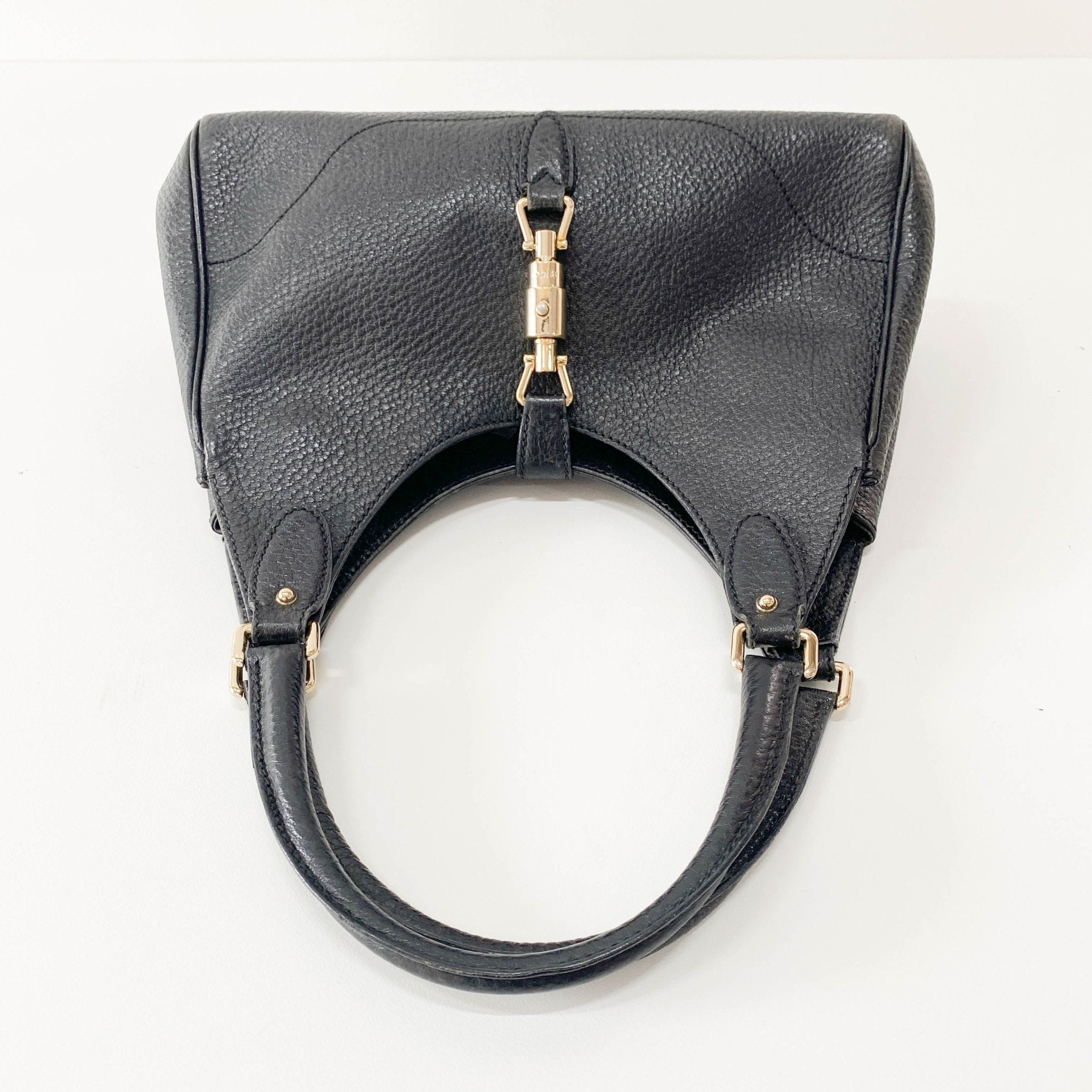 GUCCI Jackie Black Leather Shoulder Bag, in , Sold by HIVE PRELOVED - Shoulder Bags, ,