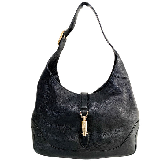 GUCCI Jackie Black Leather Shoulder Bag, in , Sold by HIVE PRELOVED - Shoulder Bags, ,