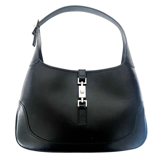 GUCCI Jackie Black Leather Shoulder Bag, in , Sold by HIVE PRELOVED - Shoulder Bags, ,