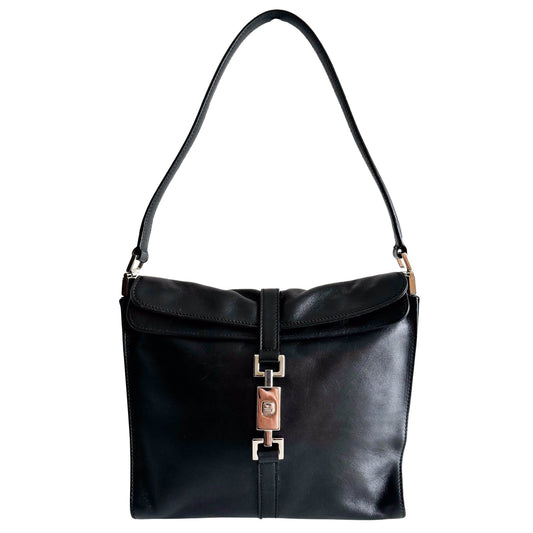 GUCCI Jackie Black Leather Tote Shoulder Bag, in , Sold by HIVE PRELOVED - Shoulder Bags, ,