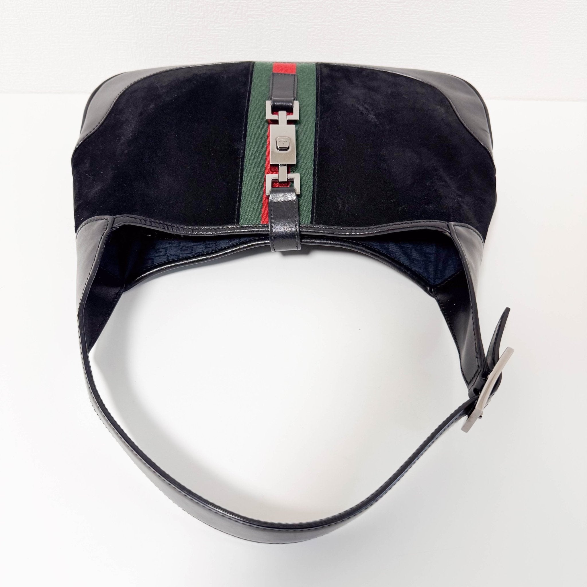 GUCCI Jackie Black Suede Sherry Shoulder Bag, in , Sold by HIVE PRELOVED - Shoulder Bags, ,