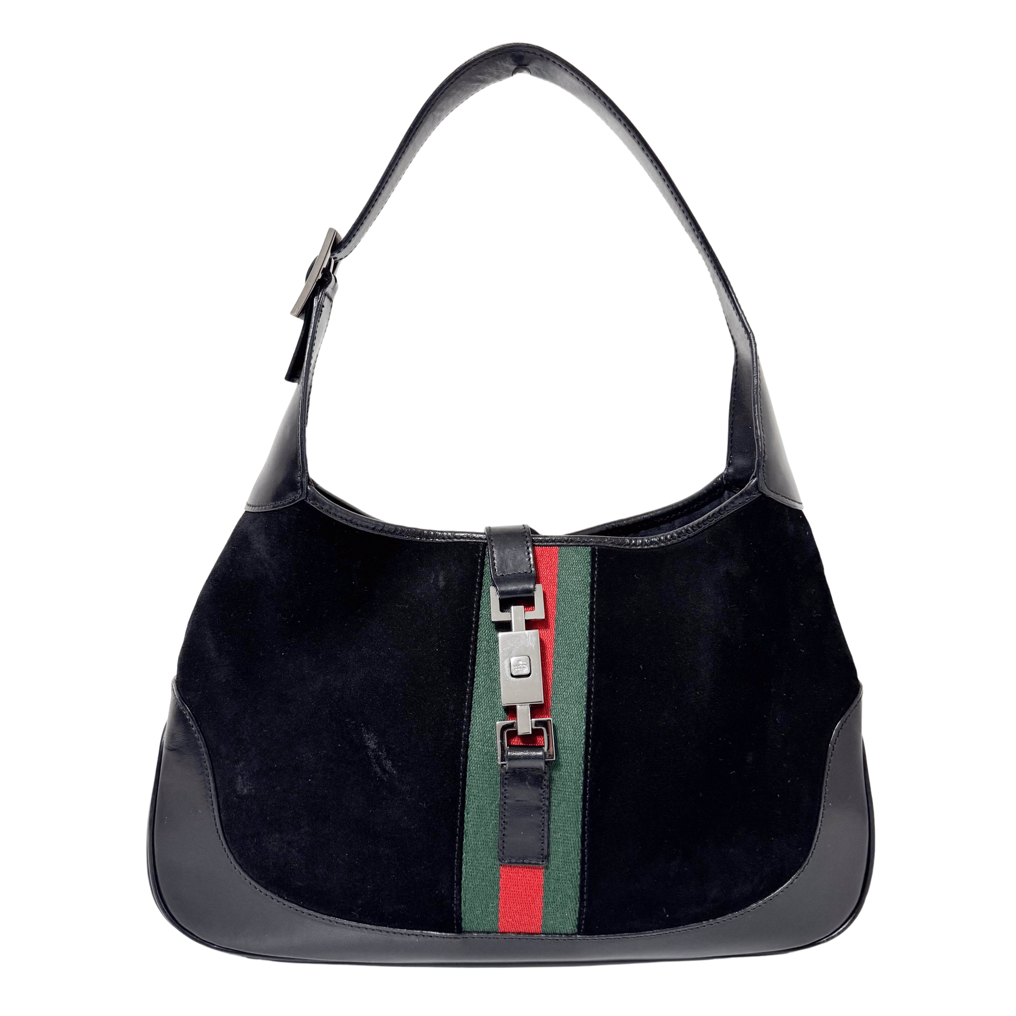 GUCCI Jackie Black Suede Sherry Shoulder Bag, in , Sold by HIVE PRELOVED - Shoulder Bags, ,