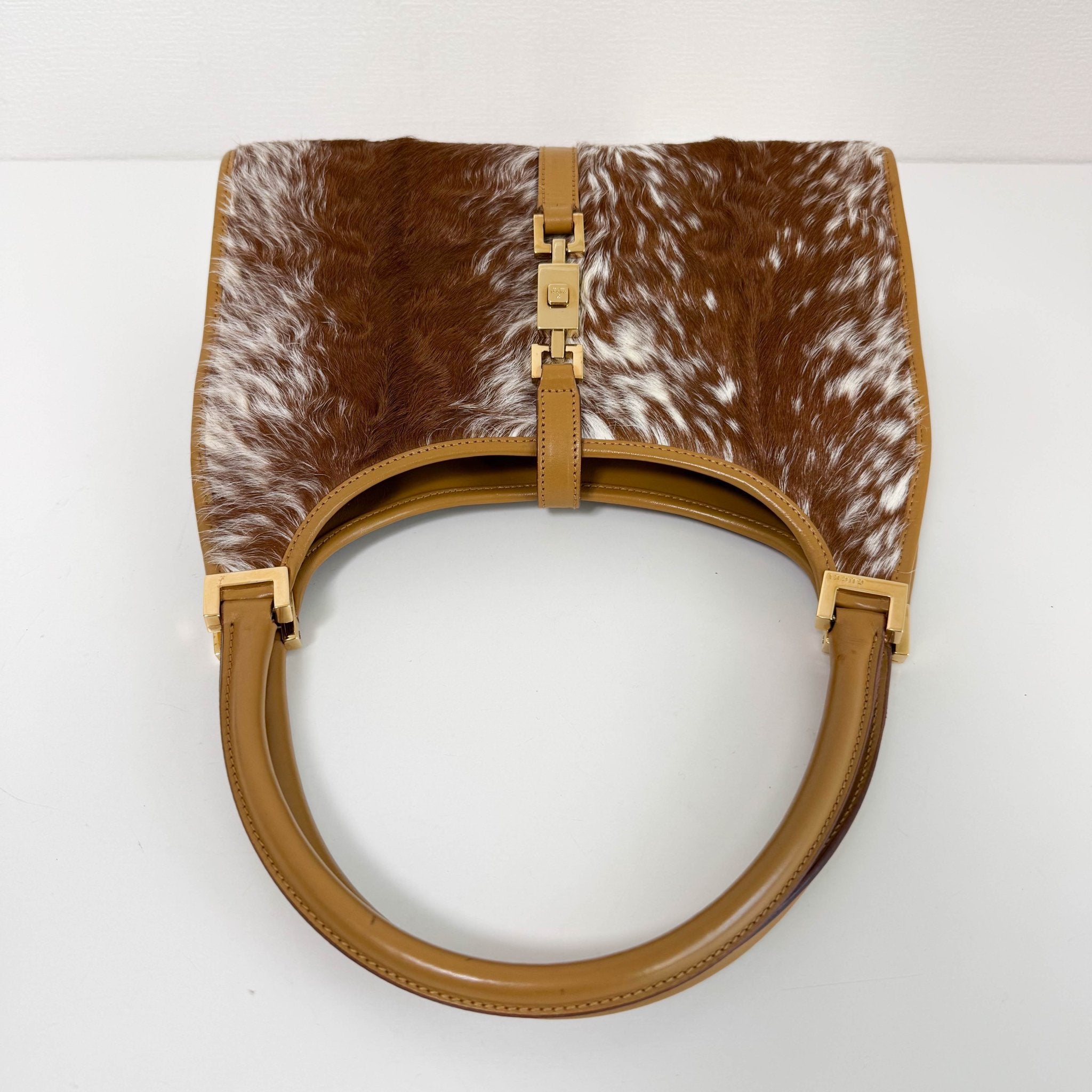 GUCCI Jackie Brown Fur Shoulder Bag, in , Sold by HIVE PRELOVED - Shoulder Bags, ,