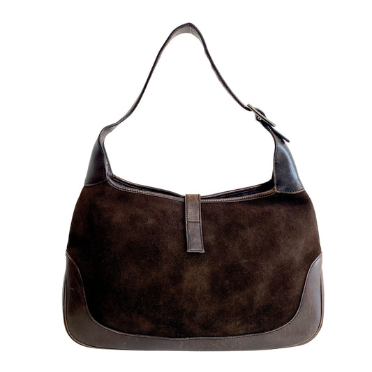 GUCCI Jackie Brown Suede Shoulder Bag, in , Sold by HIVE PRELOVED - Shoulder Bags, ,