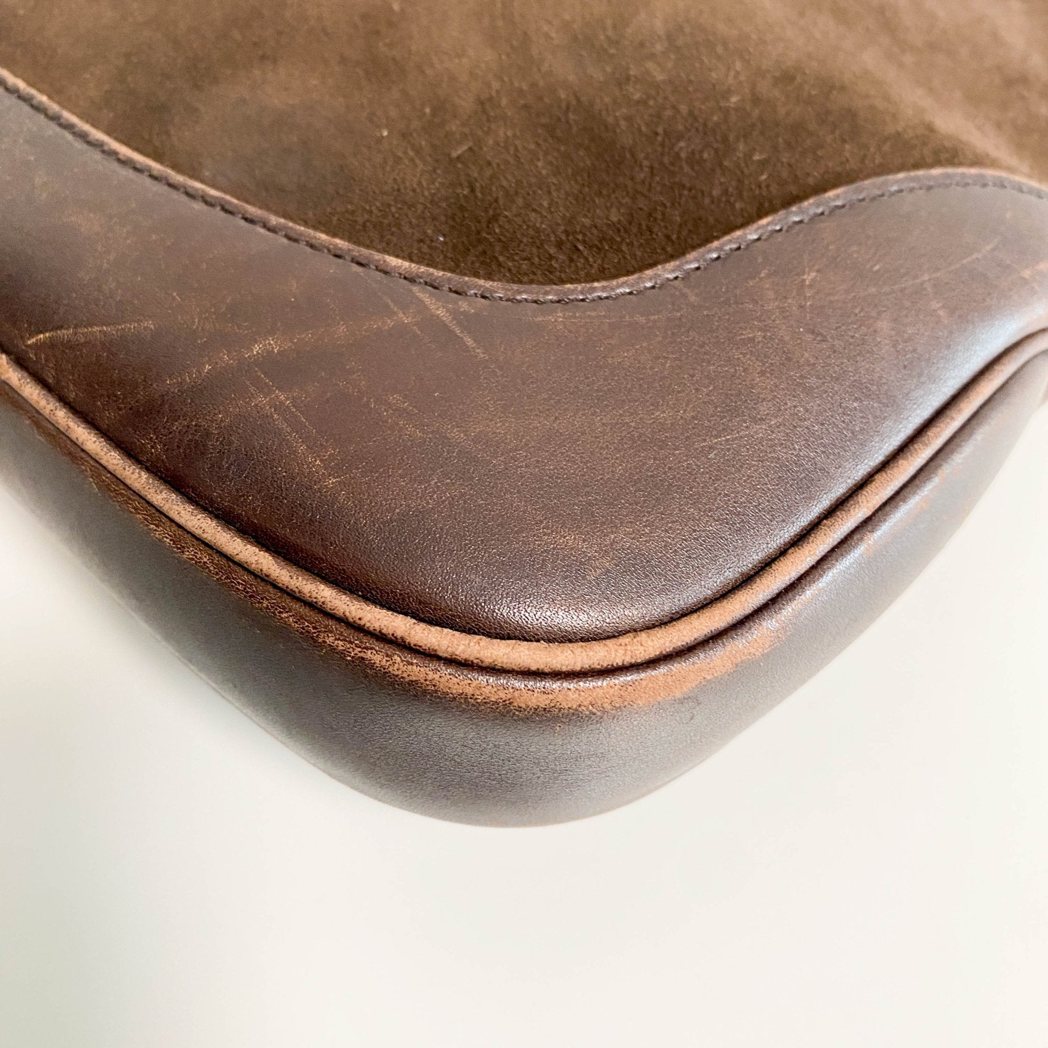 GUCCI Jackie Brown Suede Shoulder Bag, in , Sold by HIVE PRELOVED - Shoulder Bags, ,