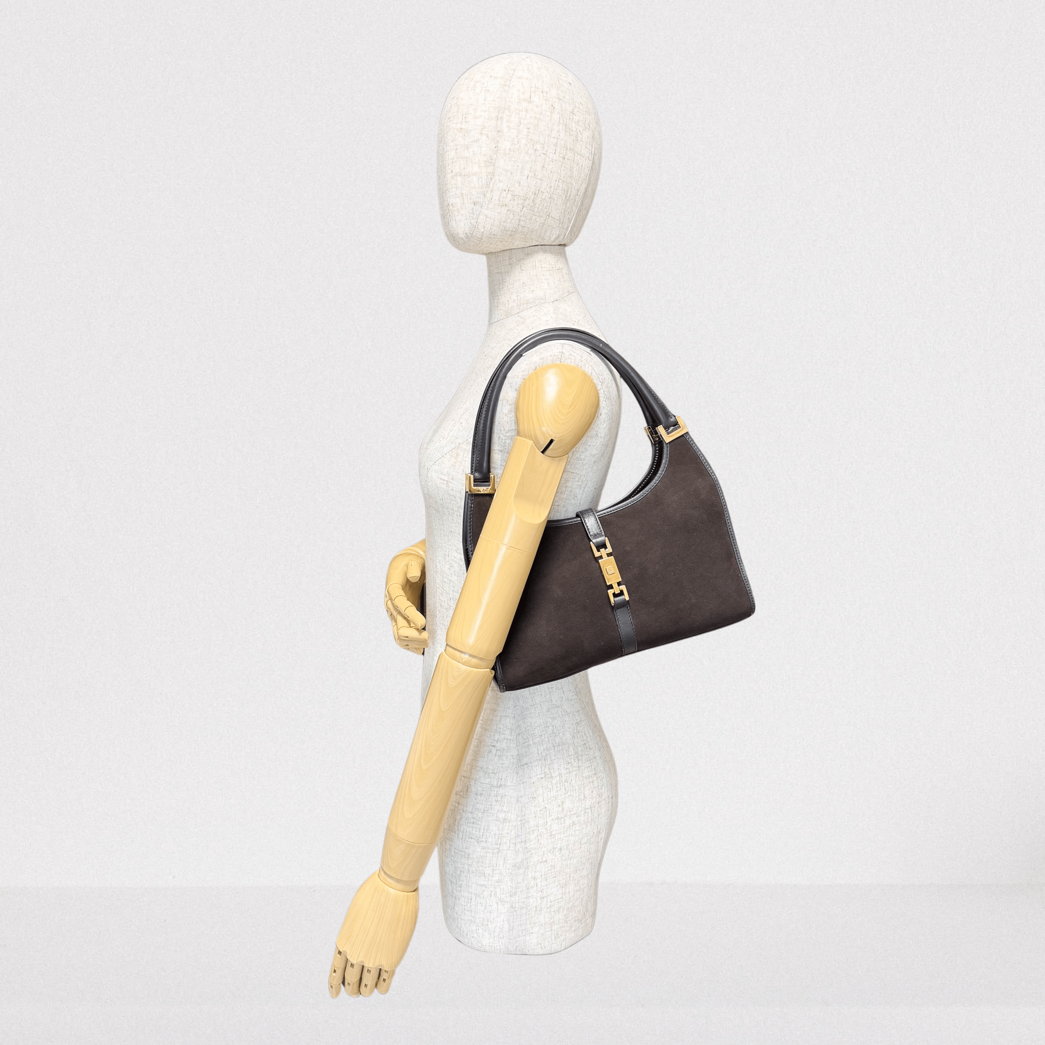 GUCCI Jackie Brown Suede Small Shoulder Bag, in , Sold by HIVE PRELOVED - Shoulder Bags, ,