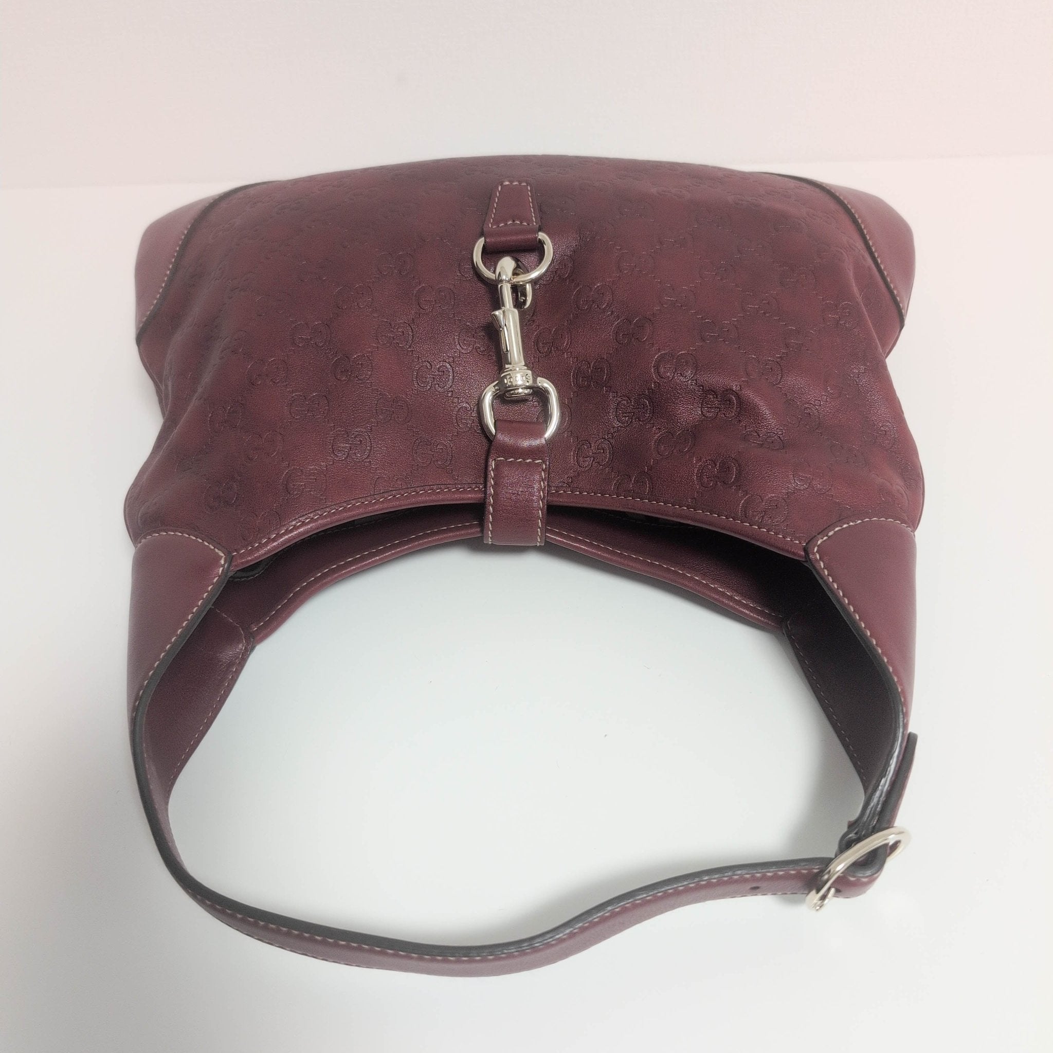 GUCCI Jackie Burgundy GG Guccissima Shoulder Bag, in , Sold by HIVE PRELOVED - Shoulder Bags, ,