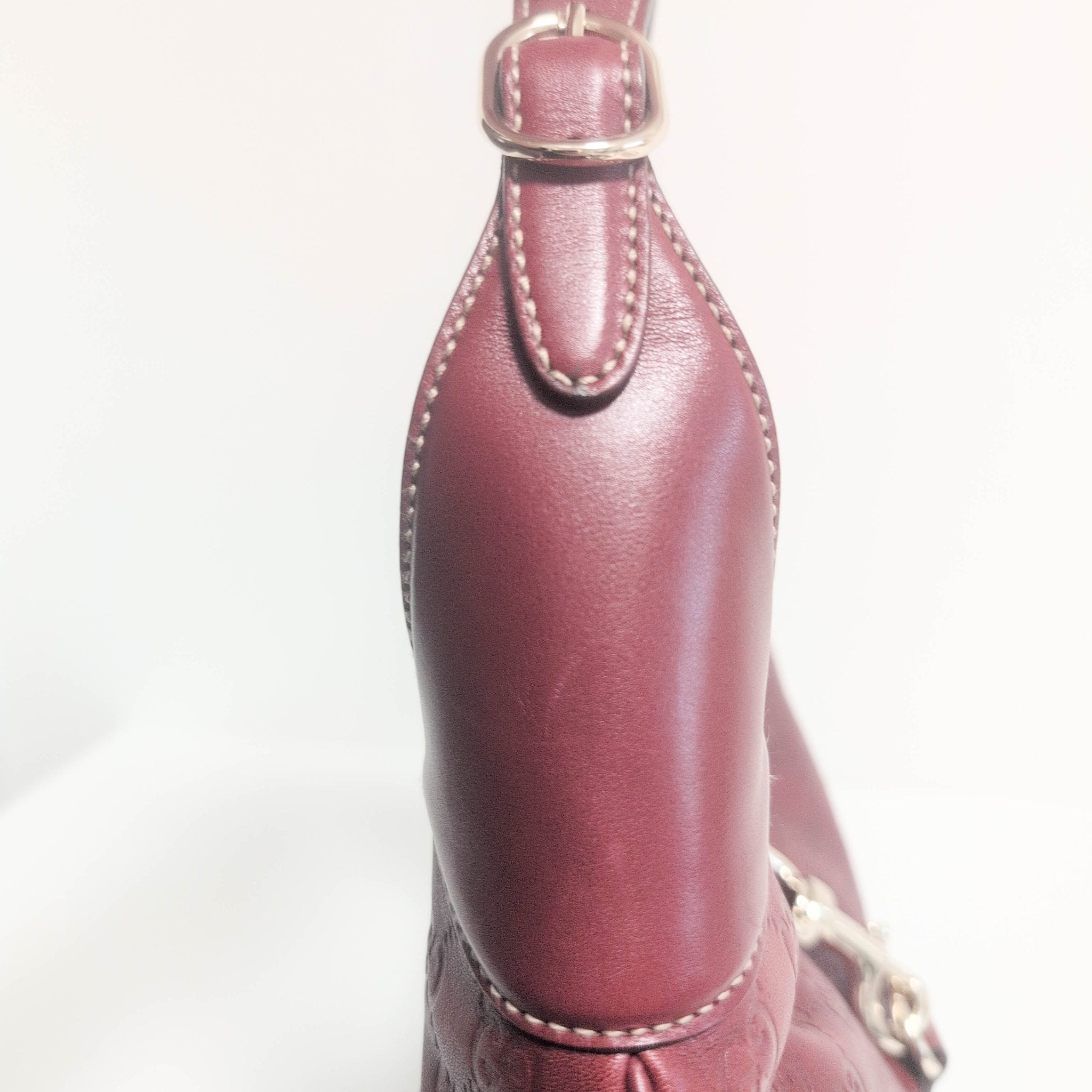 GUCCI Jackie Burgundy GG Guccissima Shoulder Bag, in , Sold by HIVE PRELOVED - Shoulder Bags, ,