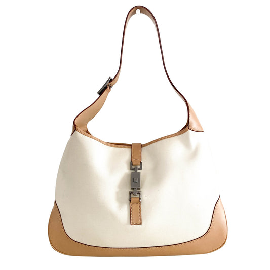 GUCCI Jackie Cotton Canvas Shoulder Bag, in , Sold by HIVE PRELOVED - Shoulder Bags, ,