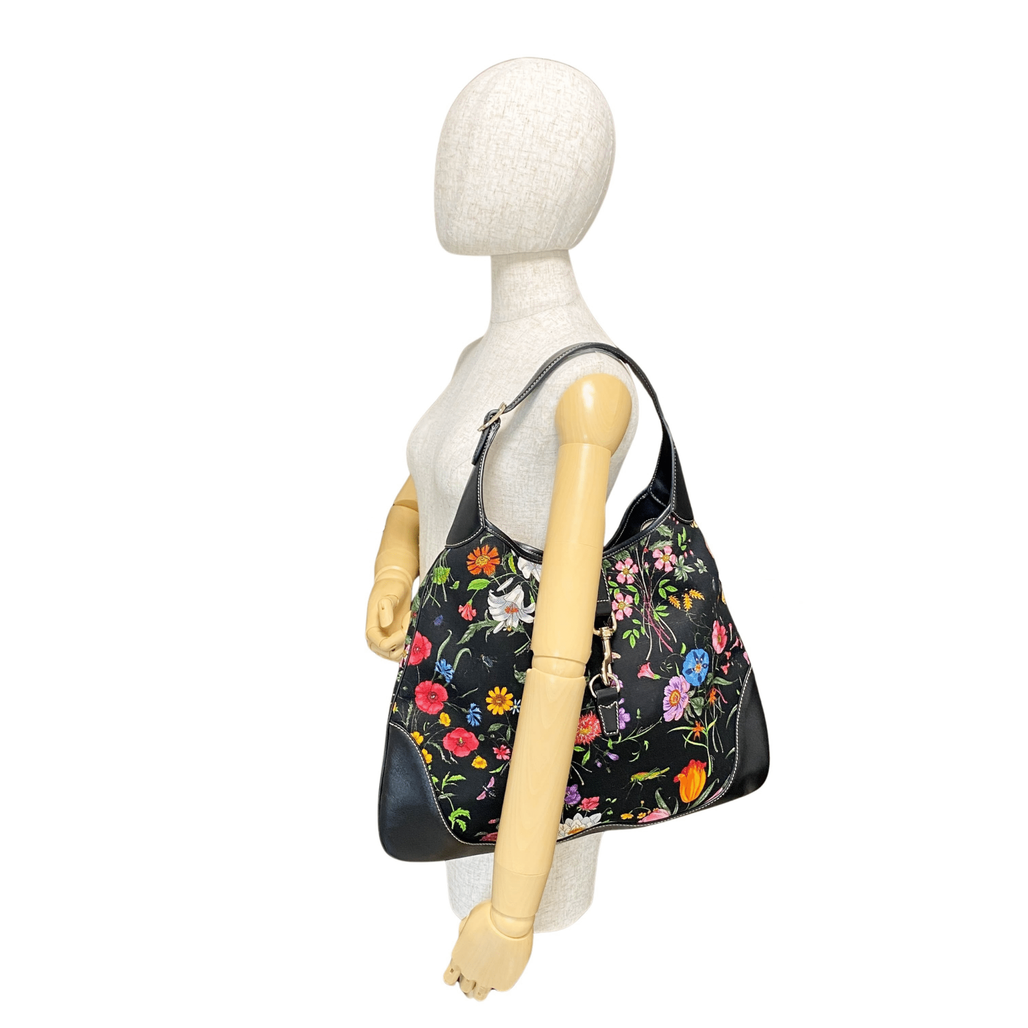 GUCCI Jackie Floral Printed Canvas Shoulder Bag, in , Sold by HIVE PRELOVED - Shoulder Bags, ,