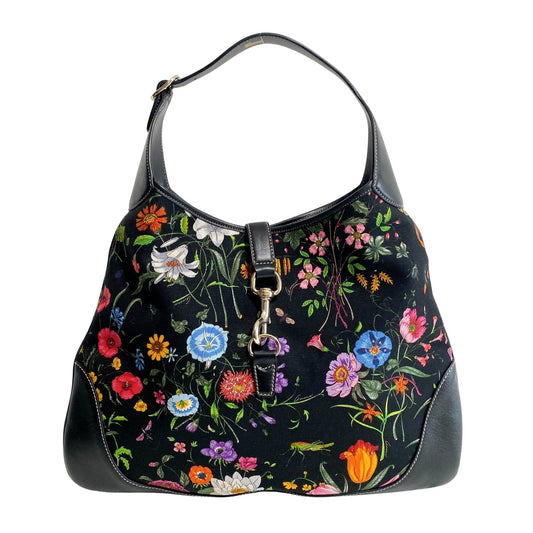 GUCCI Jackie Floral Printed Canvas Shoulder Bag, in , Sold by HIVE PRELOVED - Shoulder Bags, ,