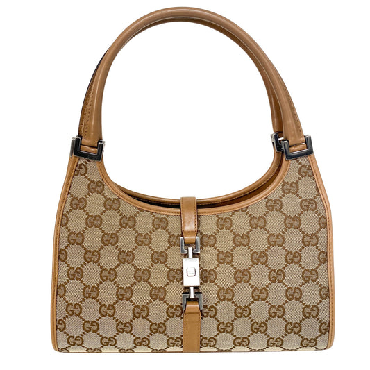 GUCCI Jackie GG Canvas Mini Beige Shoulder Bag, in , Sold by HIVE PRELOVED - Handle Bags, Shoulder Bags,