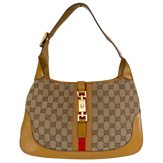 GUCCI Jackie GG Canvas Yellow Beige Shoulder Bag, in , Sold by HIVE PRELOVED - Shoulder Bags, ,