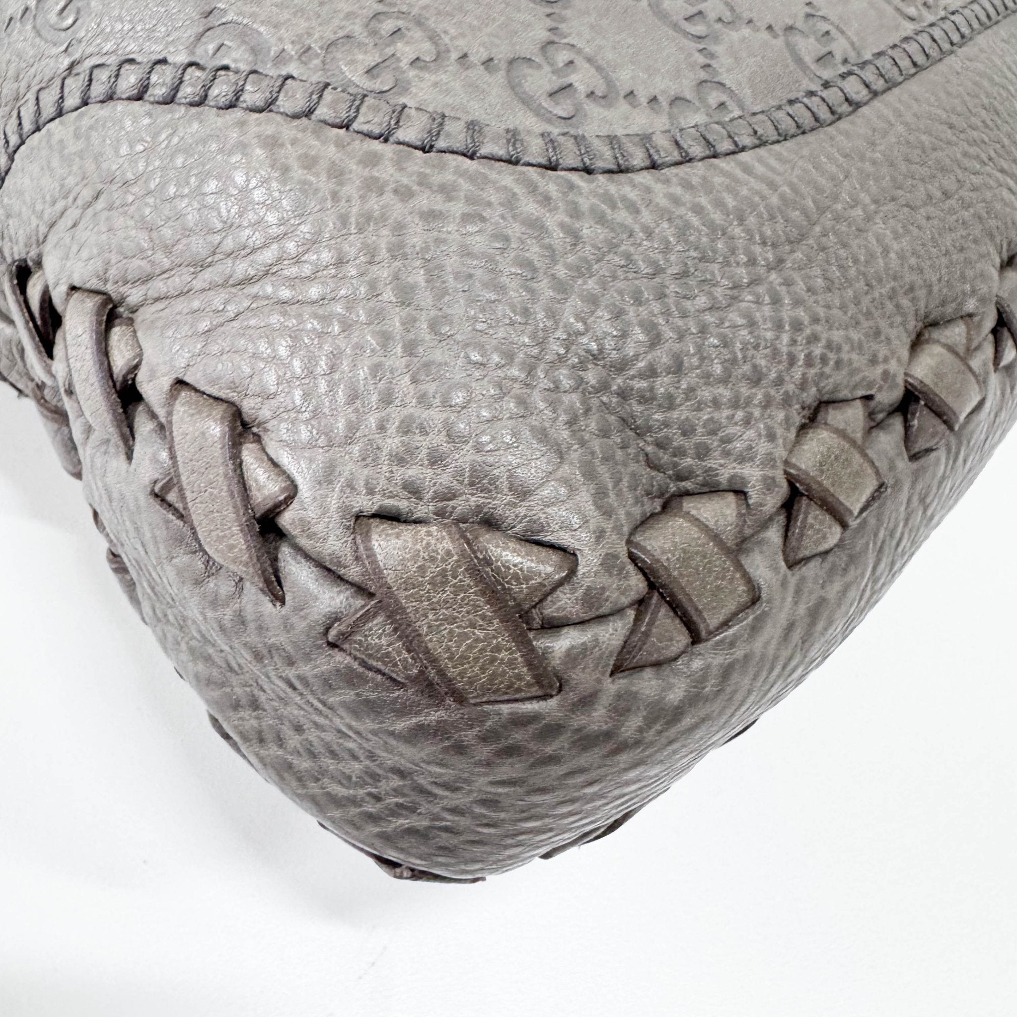 GUCCI Jackie GG Grey Leather Hobo Bag with Tassels, in , Sold by HIVE PRELOVED - Shoulder Bags, ,