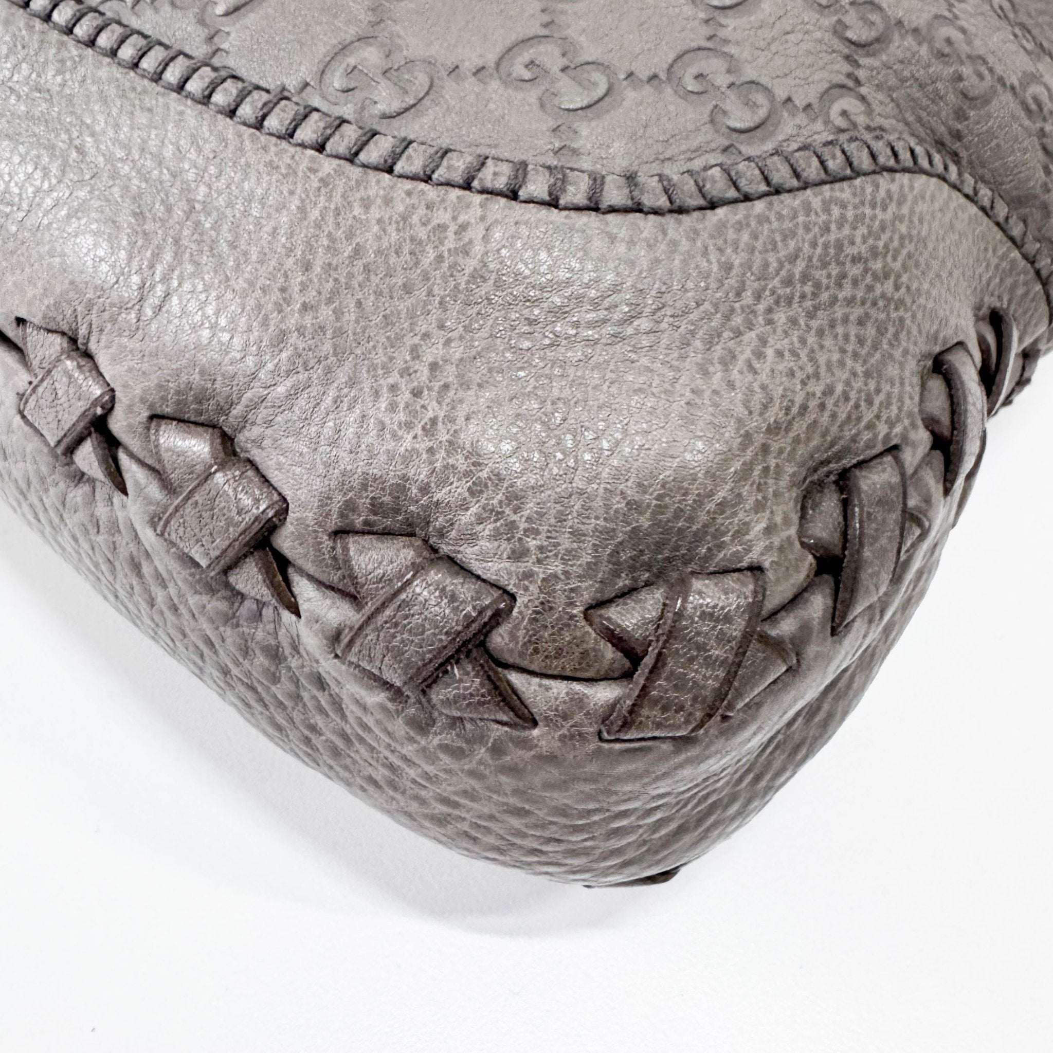 GUCCI Jackie GG Grey Leather Hobo Bag with Tassels, in , Sold by HIVE PRELOVED - Shoulder Bags, ,