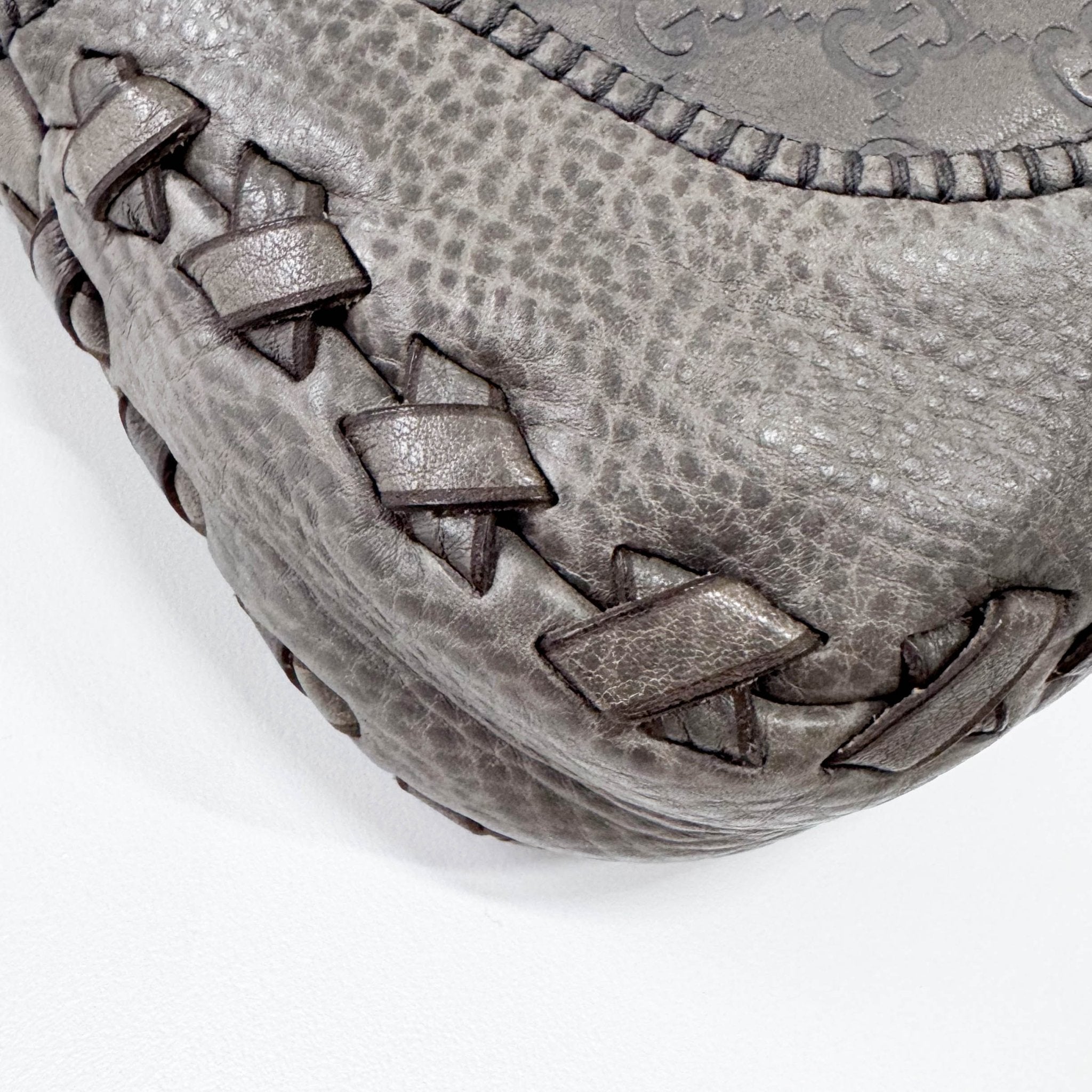 GUCCI Jackie GG Grey Leather Hobo Bag with Tassels, in , Sold by HIVE PRELOVED - Shoulder Bags, ,