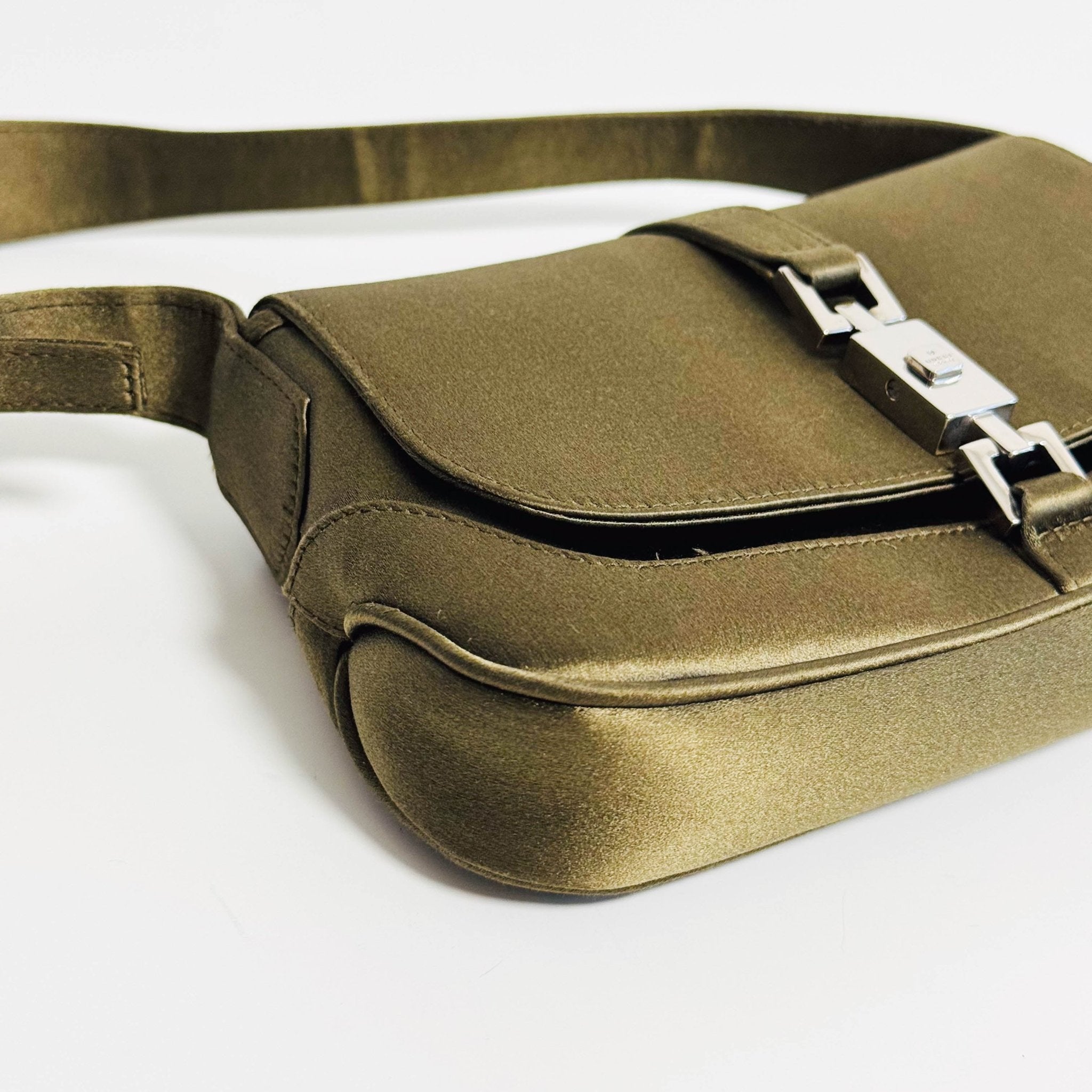 GUCCI Jackie Green Satin Shoulder Bag, in , Sold by HIVE PRELOVED - Shoulder Bags, ,