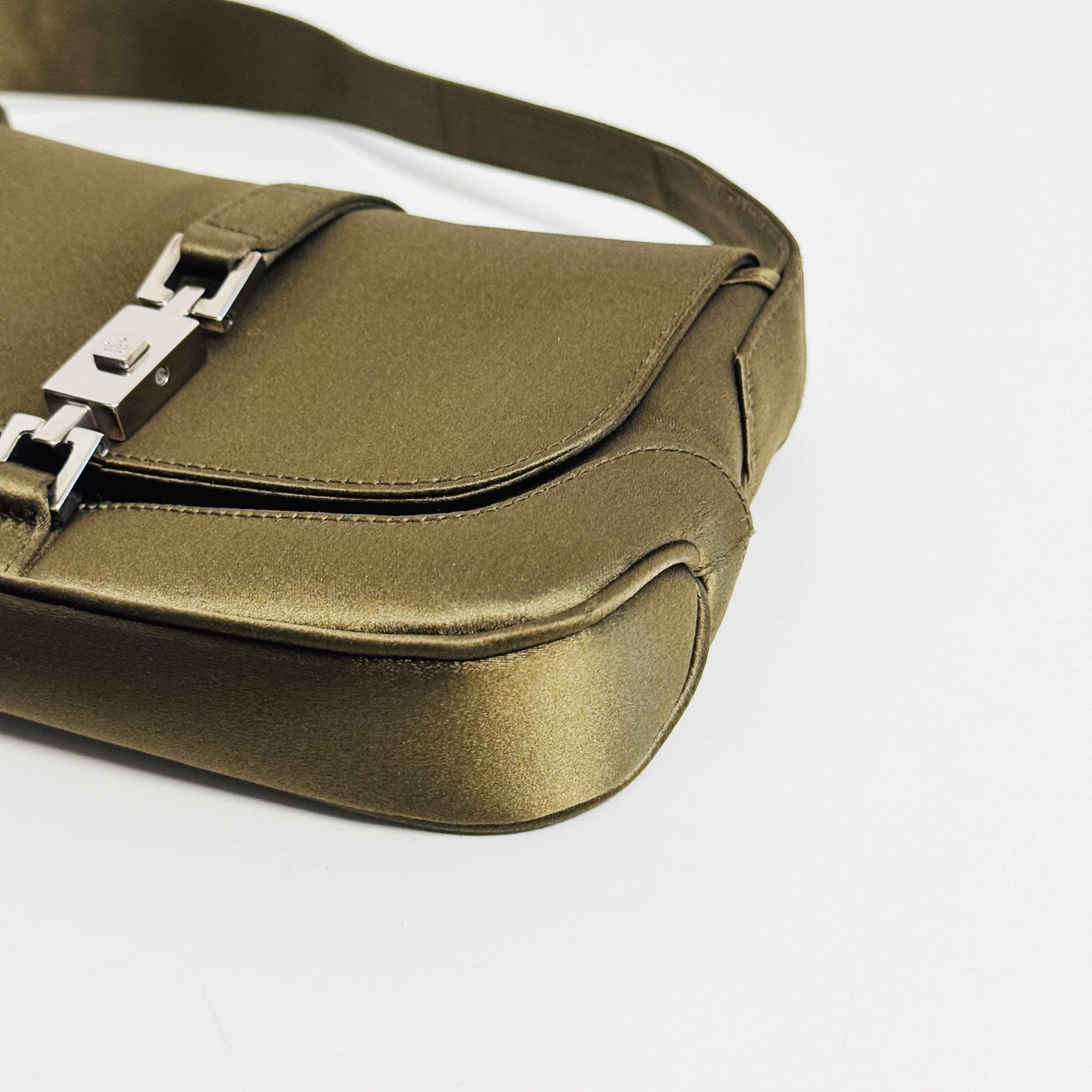GUCCI Jackie Green Satin Shoulder Bag, in , Sold by HIVE PRELOVED - Shoulder Bags, ,
