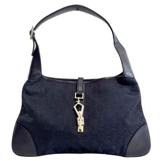 GUCCI Jackie Kandinsky Black GG Canvas Shoulder Bag, in , Sold by HIVE PRELOVED - Shoulder Bags, ,