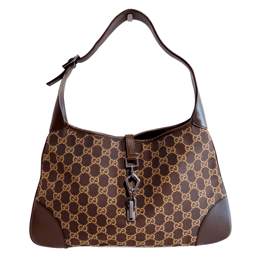 GUCCI Jackie Kandinsky Brown Canvas Shoulder Bag, in , Sold by HIVE PRELOVED - Shoulder Bags, ,