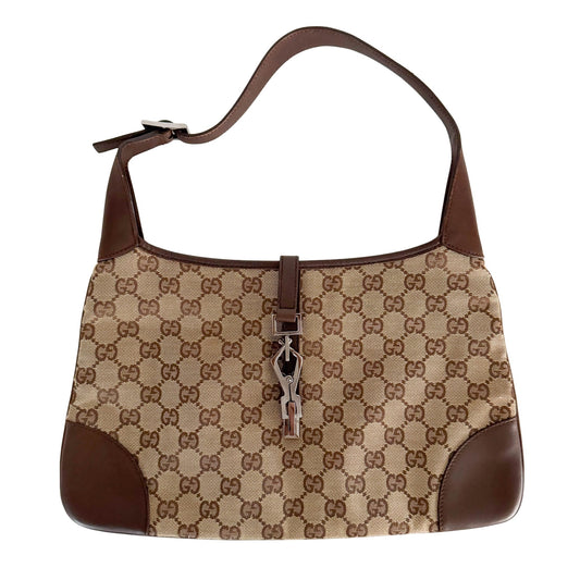 GUCCI Jackie Kandinsky GG Canvas/Leather Brown Shoulder Bag, in , Sold by HIVE PRELOVED - Shoulder Bags, ,