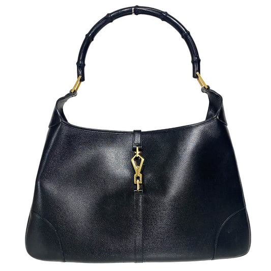 GUCCI Jackie Large Black Leather Bamboo Handle Shoulder Bag, in , Sold by HIVE PRELOVED - Shoulder Bags, ,