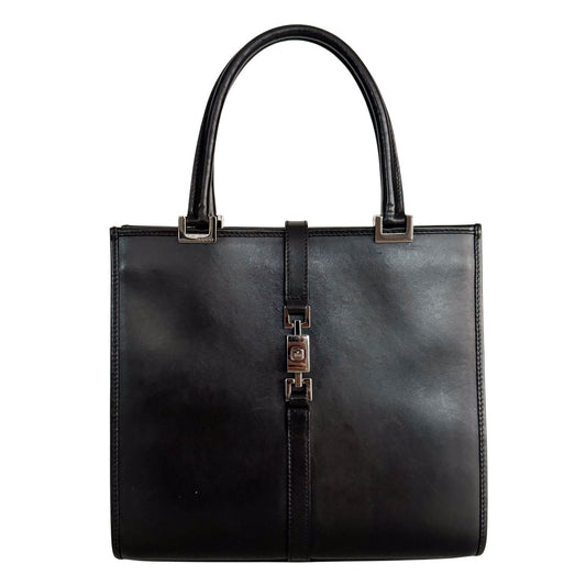 GUCCI Jackie Leather Black Square Handbag, in , Sold by HIVE PRELOVED - Handle Bags, ,