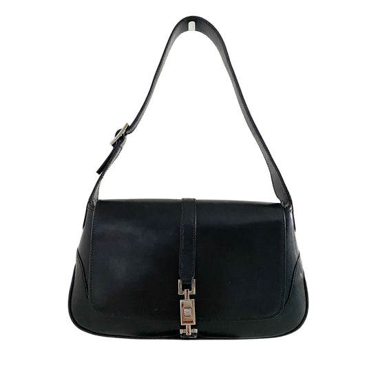 GUCCI Jackie Leather Shoulder Bag, Leather (unspecified) in Black, Sold by HIVE PRELOVED - Shoulder Bags, ,