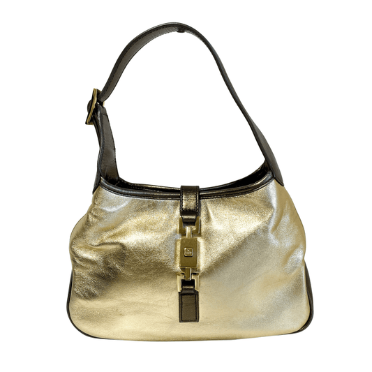GUCCI Jackie Mini Gold Lambskin Leather Brown Calfskin Leather, in , Sold by HIVE PRELOVED - Handle Bags, ,