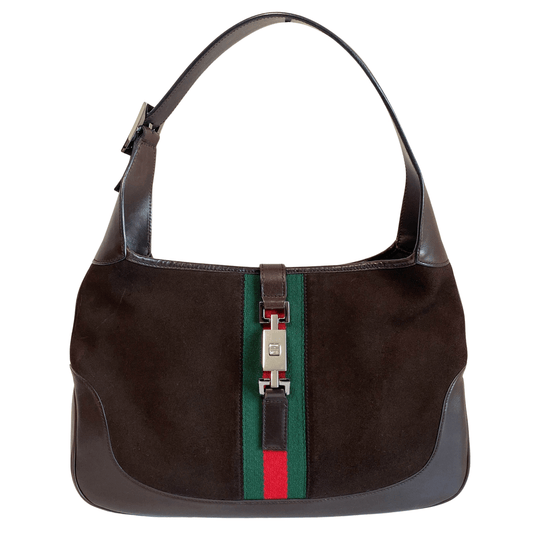 GUCCI Jackie Ophidia Sherry Line Brown Suede Shoulder Bag, in , Sold by HIVE PRELOVED - Shoulder Bags, ,