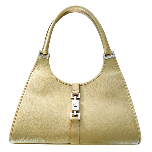 GUCCI Jackie Pale Lime Yellow Leather Shoulder Bag, in , Sold by HIVE PRELOVED - Shoulder Bags, ,