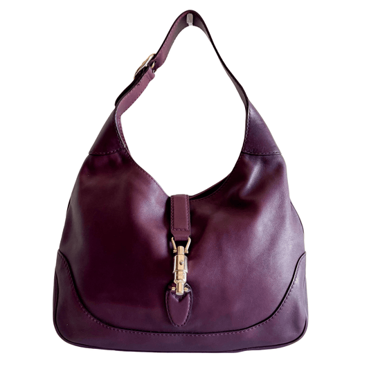 GUCCI Jackie Purple Leather Shoulder Bag, in , Sold by HIVE PRELOVED - Shoulder Bags, ,