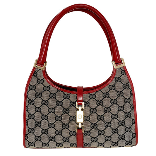 GUCCI Jackie Small GG Canvas / Red Leather, in , Sold by HIVE PRELOVED - Handle Bags, ,