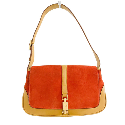 GUCCI Jackie Small Leather Bag, Suede in Orange, Sold by HIVE PRELOVED - Handle Bags, Shoulder Bags,