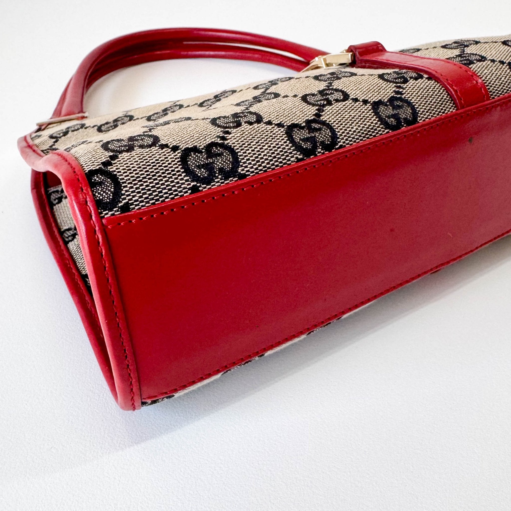 GUCCI Jackie Small Red GG Canvas Shoulder Bag, in , Sold by HIVE PRELOVED - Shoulder Bags, ,