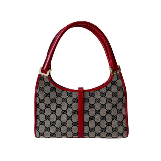 GUCCI Jackie Small Red GG Canvas Shoulder Bag, in , Sold by HIVE PRELOVED - Shoulder Bags, ,