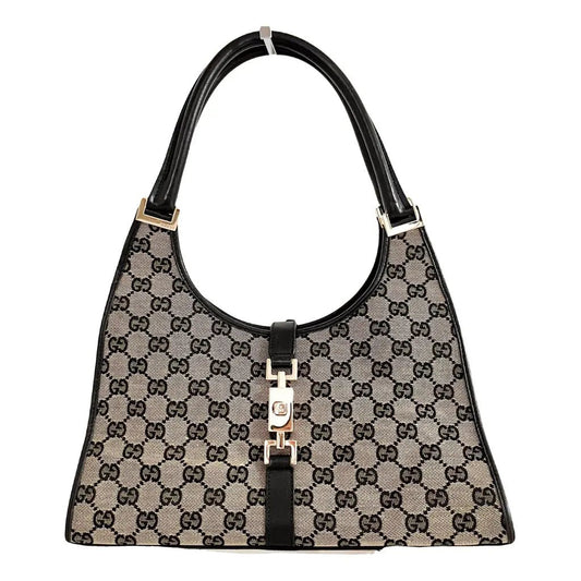 GUCCI Jackie Vintage Cloth Handbag, Cotton Canvas in Navy, Sold by HIVE PRELOVED - , ,