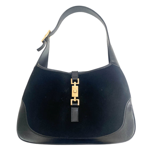 GUCCI Jackie Vintage Suede×Leather Black Shoulder Bag, in , Sold by HIVE PRELOVED - Shoulder Bags, ,