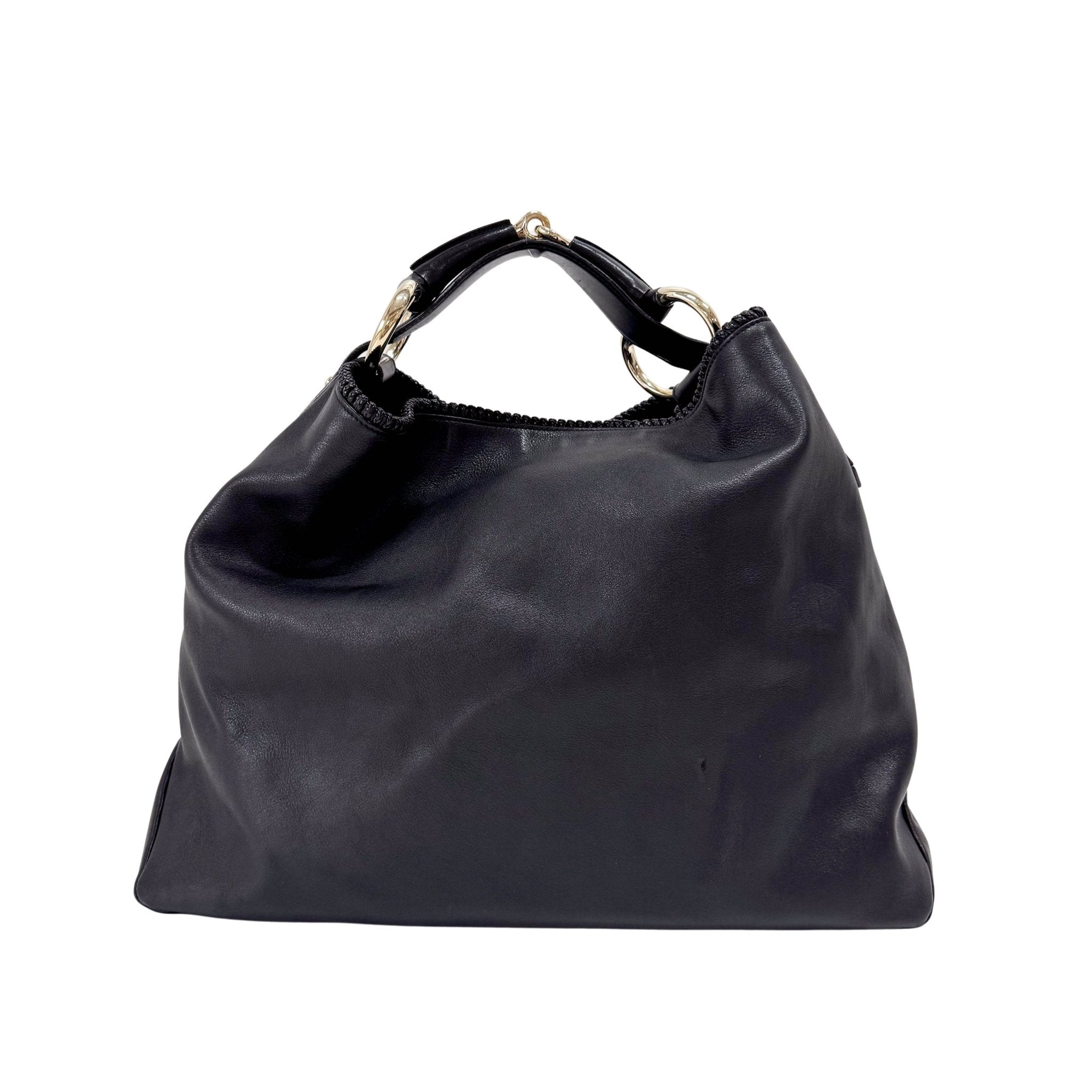 GUCCI Large Black Leather Horsebit Shoulder Bag, in , Sold by HIVE PRELOVED - Shoulder Bags, ,