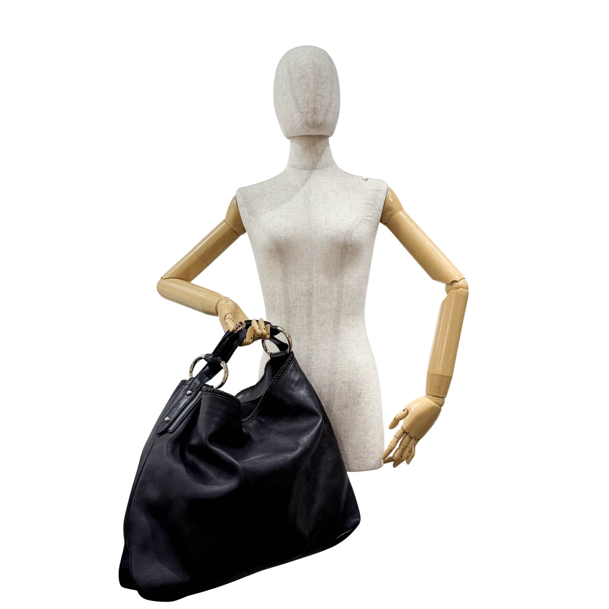 GUCCI Large Black Leather Horsebit Shoulder Bag, in , Sold by HIVE PRELOVED - Shoulder Bags, ,