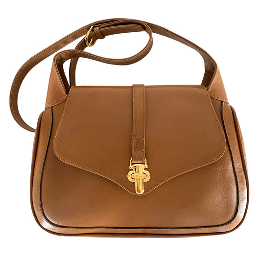 GUCCI Leather Brown Vintage Shoulder Bag, in , Sold by HIVE PRELOVED - Crossbody bags, ,