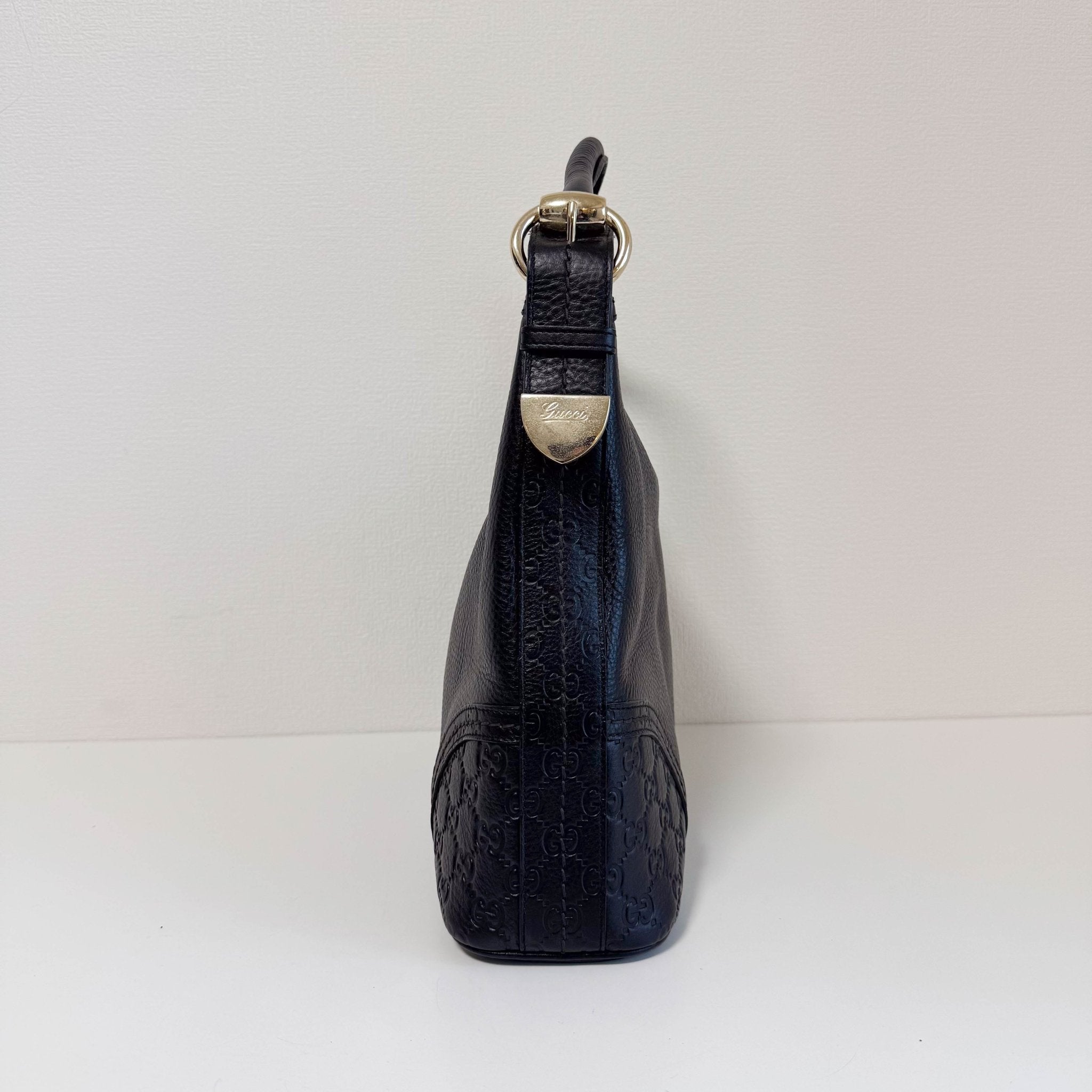 GUCCI Leather Hobo Black Shoulder Bag, in , Sold by HIVE PRELOVED - Shoulder Bags, ,