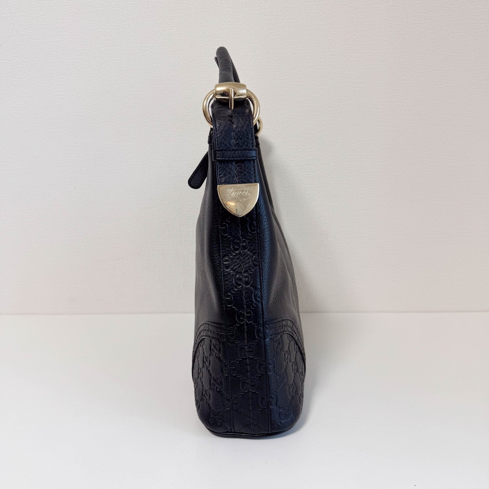 GUCCI Leather Hobo Black Shoulder Bag, in , Sold by HIVE PRELOVED - Shoulder Bags, ,