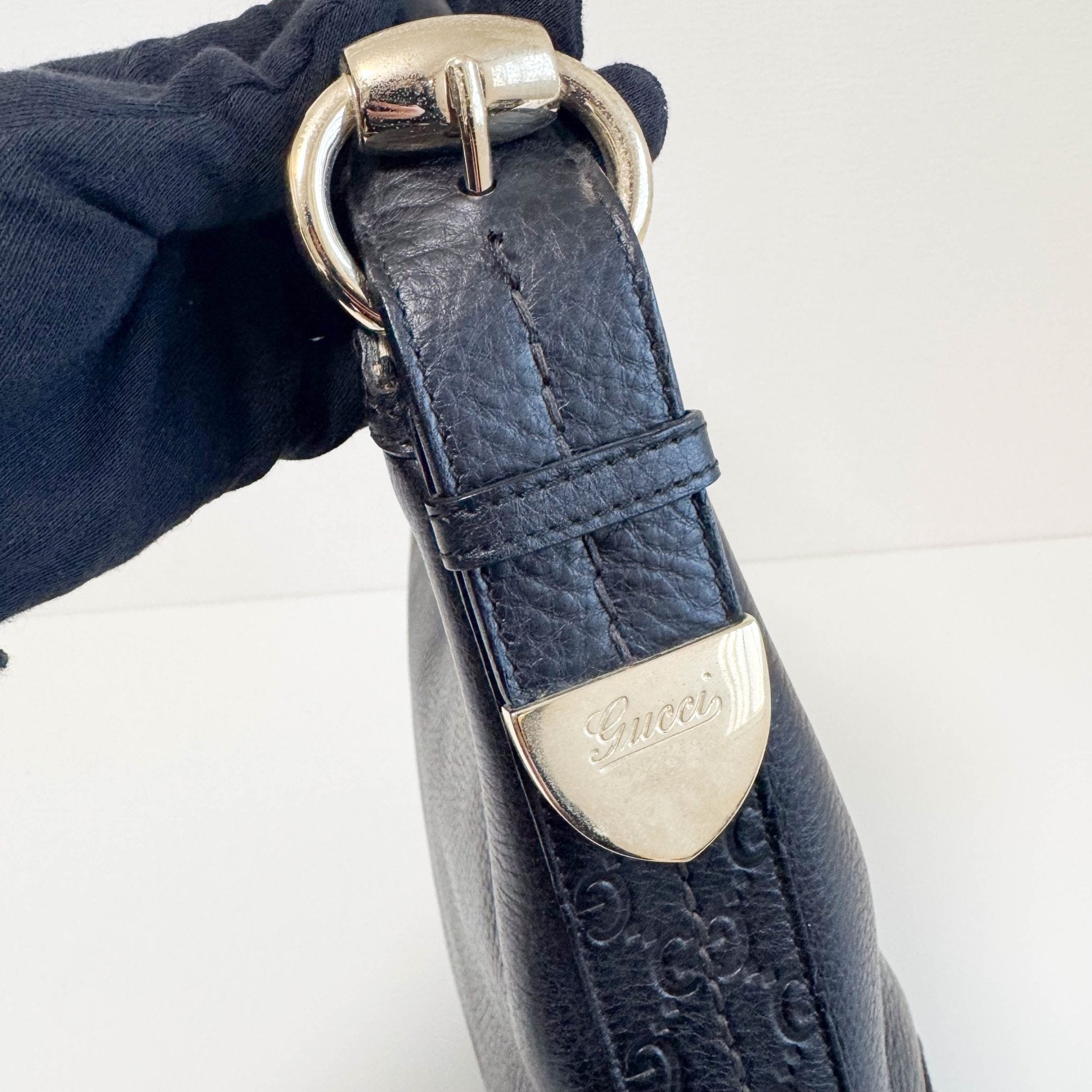 GUCCI Leather Hobo Black Shoulder Bag, in , Sold by HIVE PRELOVED - Shoulder Bags, ,