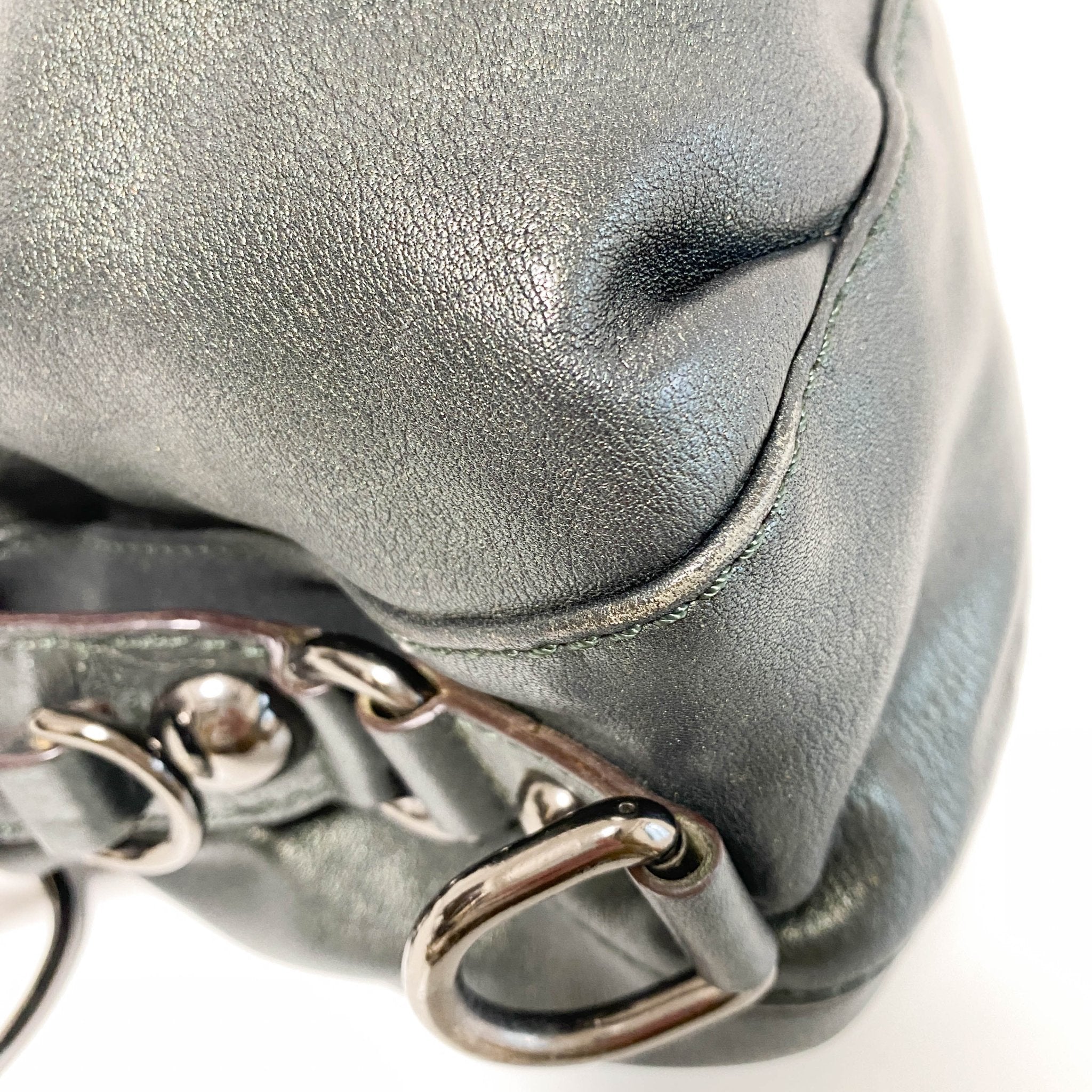 GUCCI Leather Metallic Green Handbag, in , Sold by HIVE PRELOVED - Handle Bags, ,