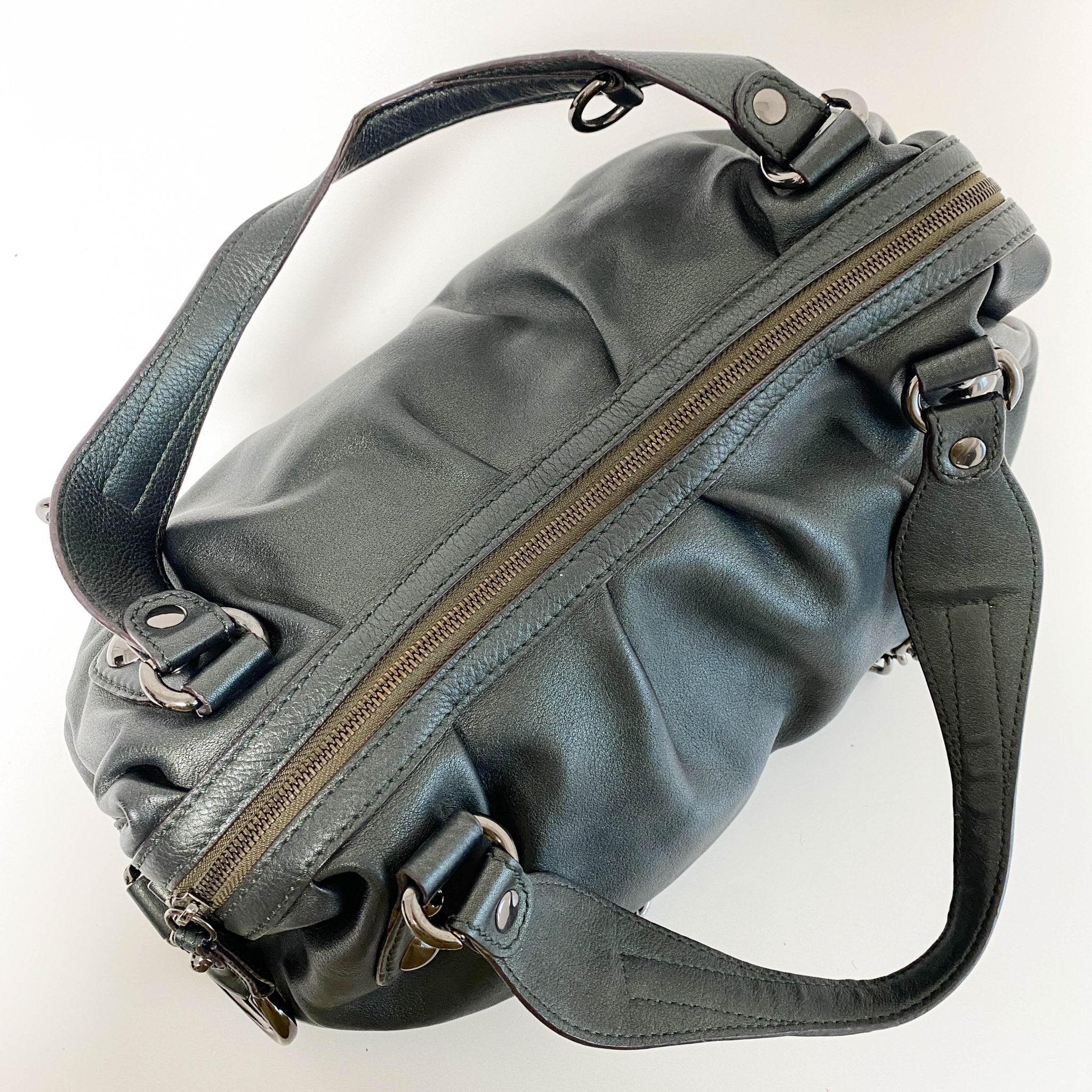 GUCCI Leather Metallic Green Handbag, in , Sold by HIVE PRELOVED - Handle Bags, ,