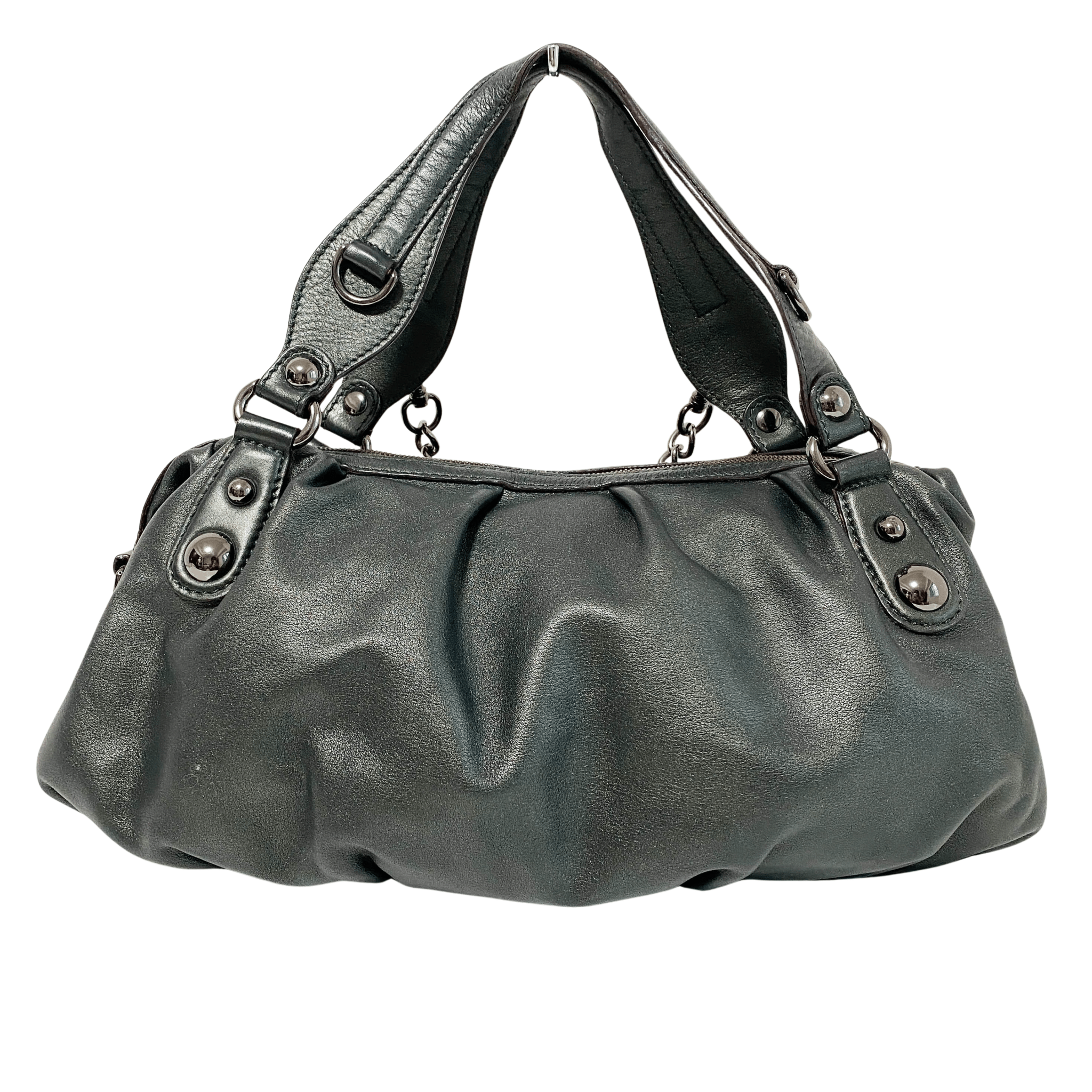 GUCCI Leather Metallic Green Handbag, in , Sold by HIVE PRELOVED - Handle Bags, ,