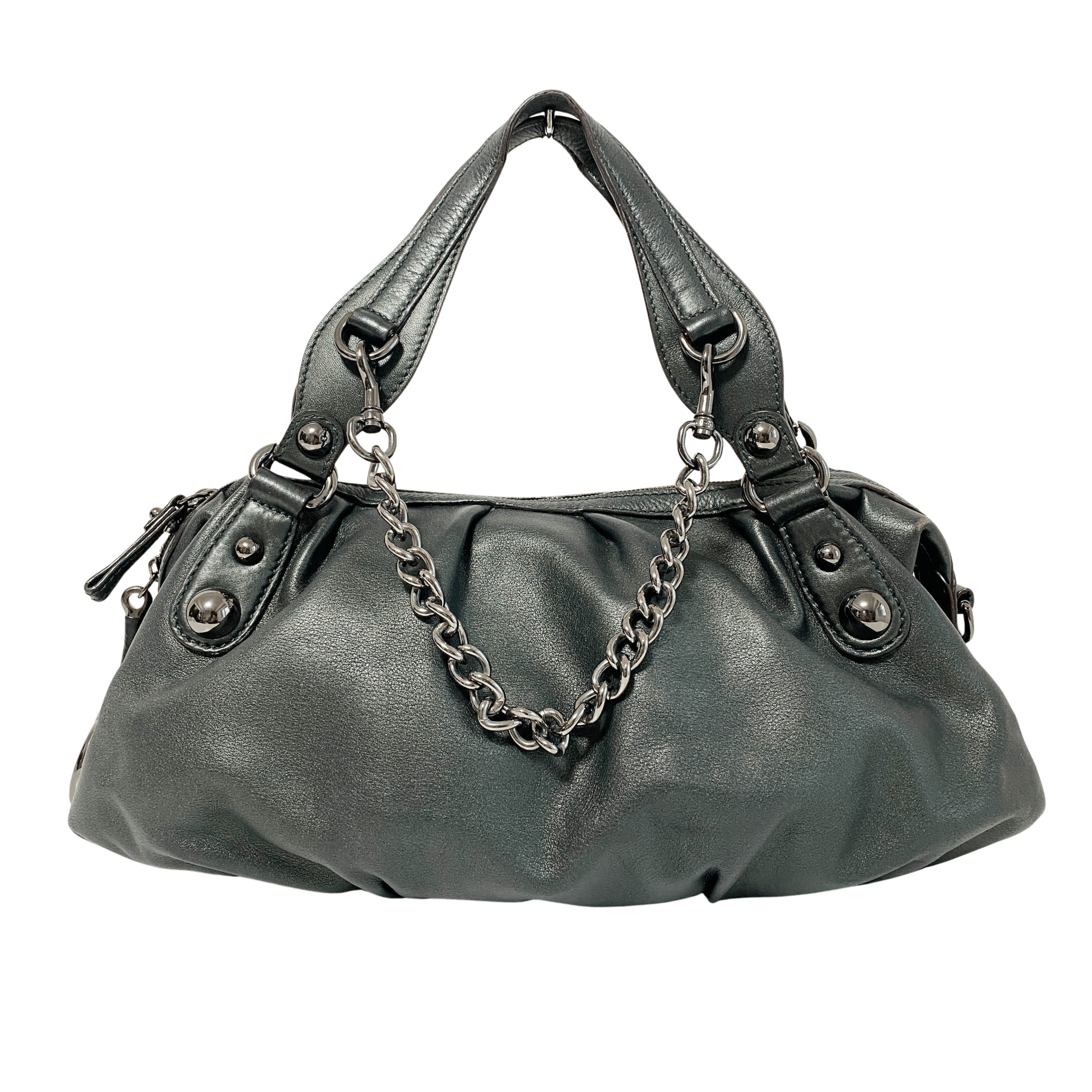 GUCCI Leather Metallic Green Handbag, in , Sold by HIVE PRELOVED - Handle Bags, ,