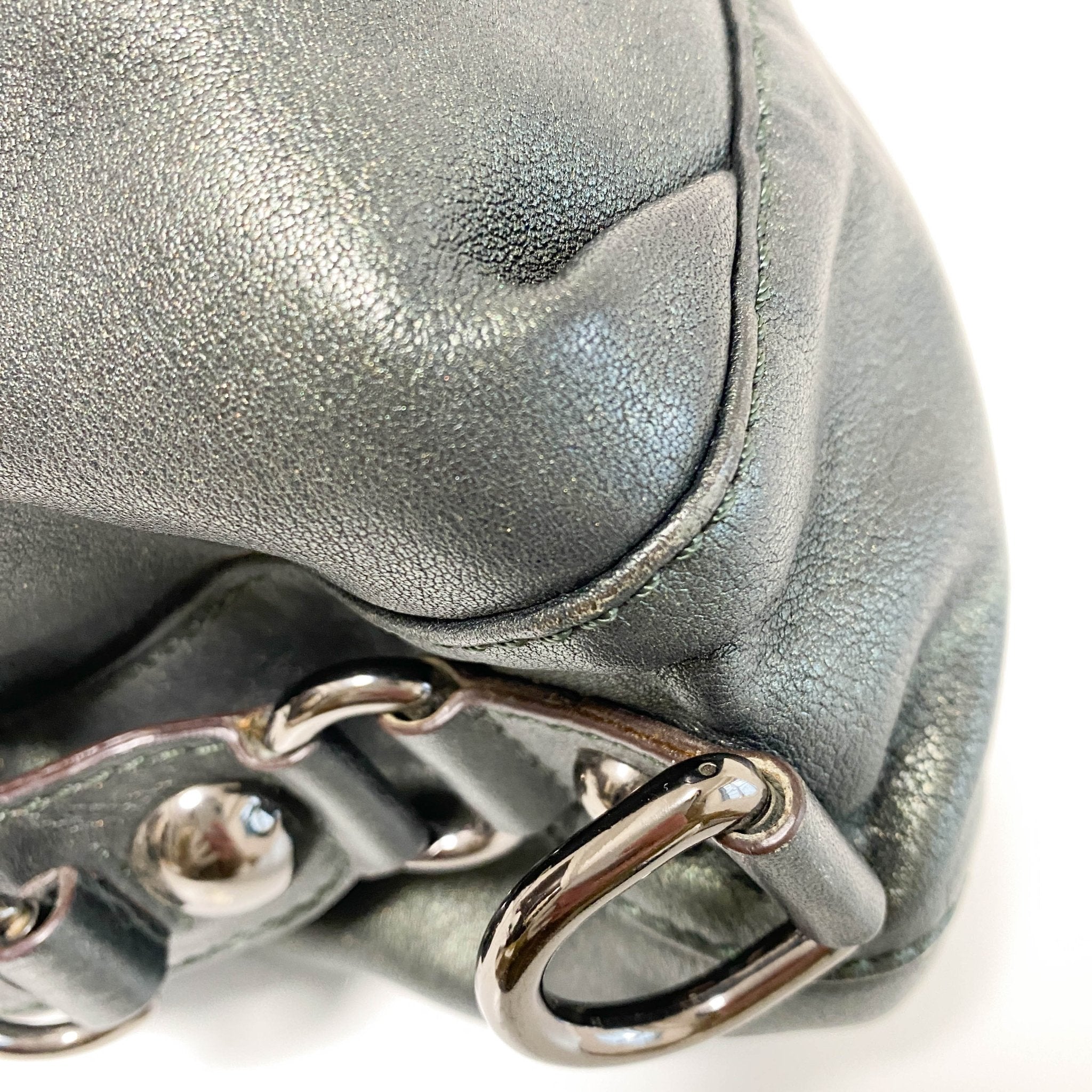 GUCCI Leather Metallic Green Handbag, in , Sold by HIVE PRELOVED - Handle Bags, ,