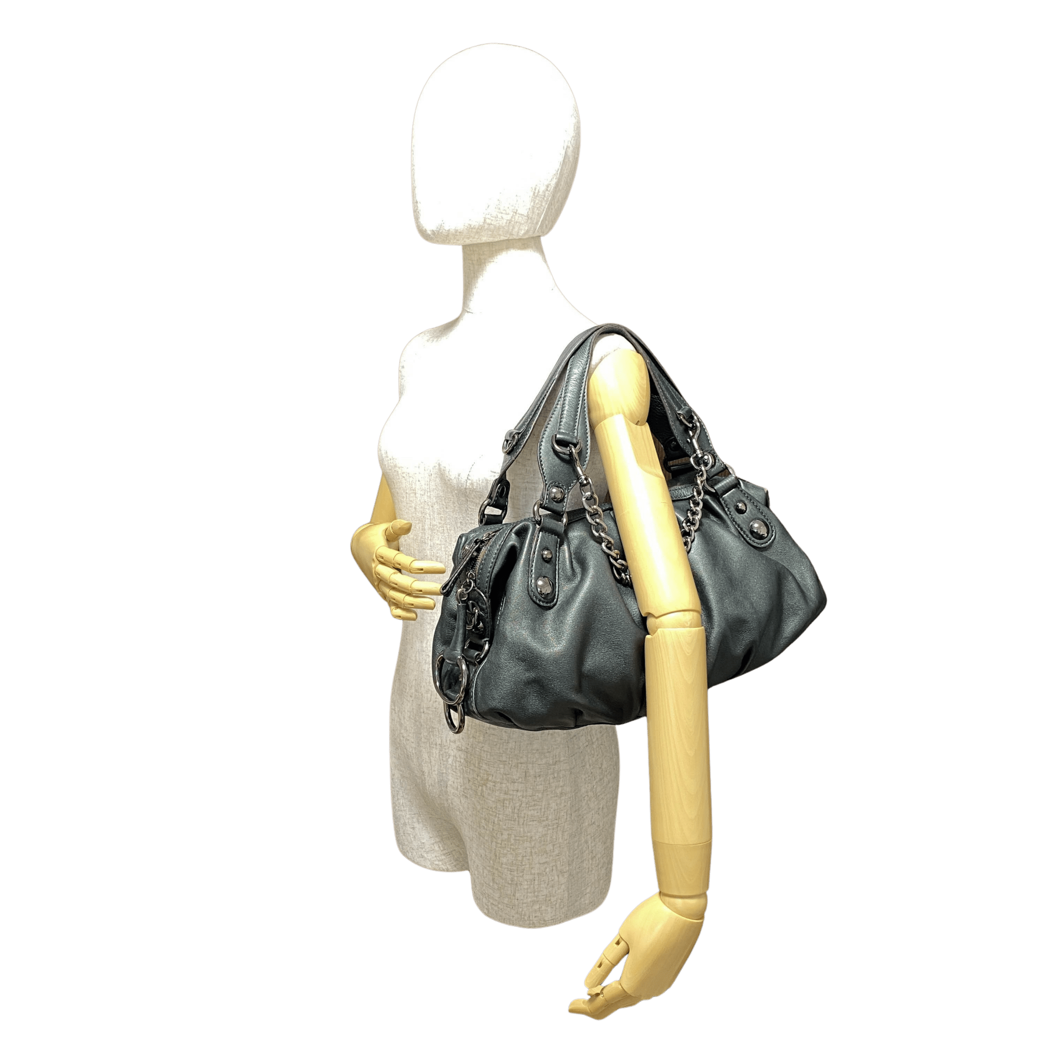 GUCCI Leather Metallic Green Handbag, in , Sold by HIVE PRELOVED - Handle Bags, ,